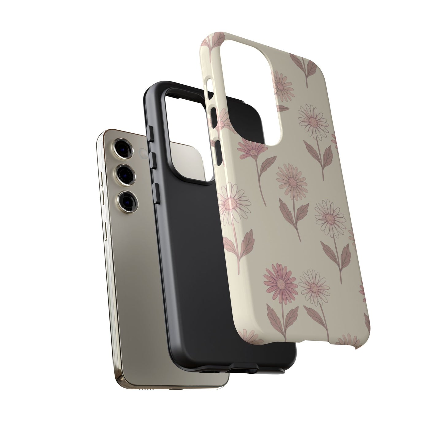 Pretty Blush Daisy Pattern Phone Case