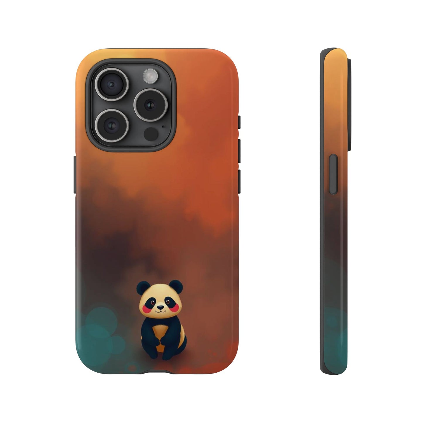 iPhone 15 Pro / Glossy Phone Case - Cute Colourful Panda Design Phone Case