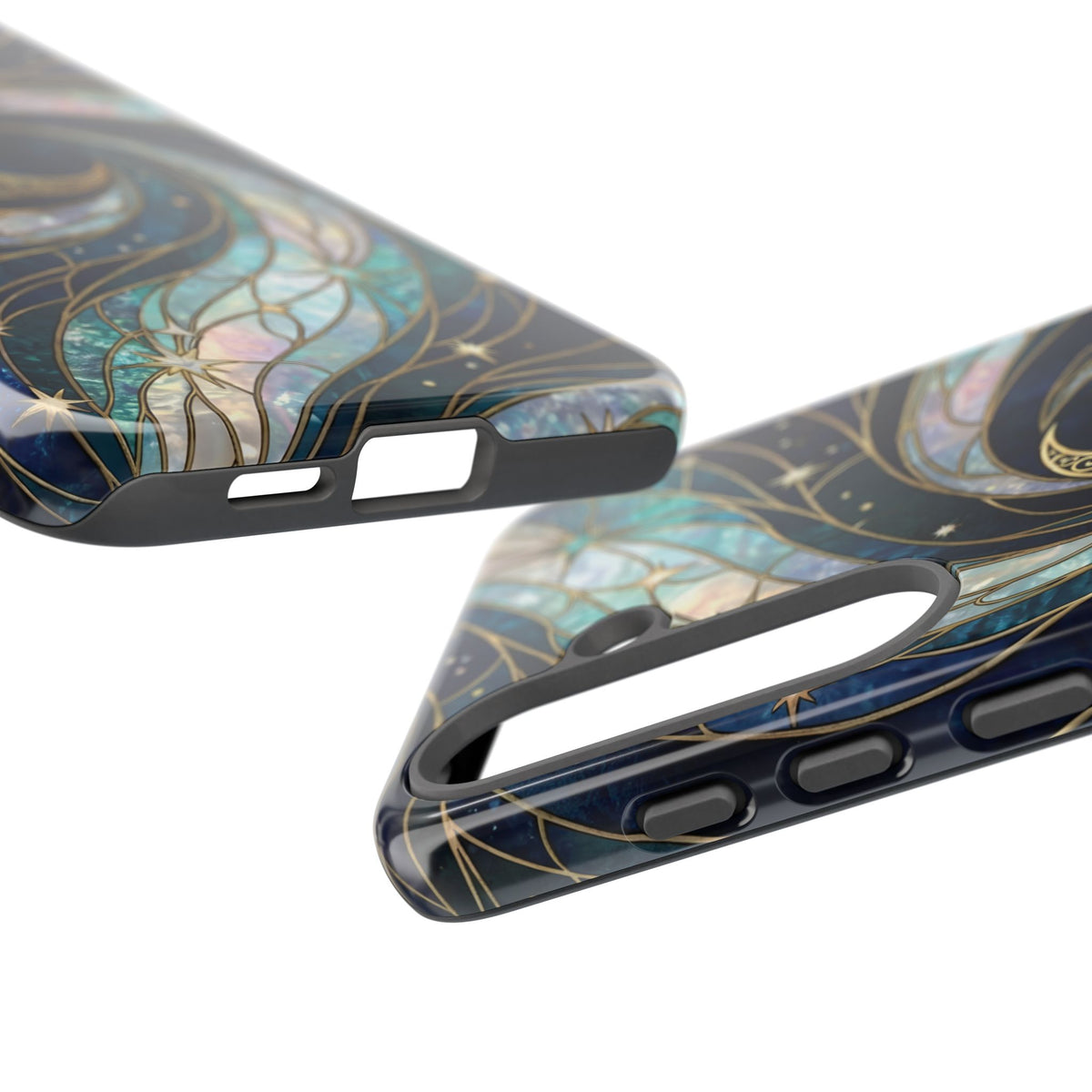 Elegant Navy & Teal Celestial Swirl Phone Case
