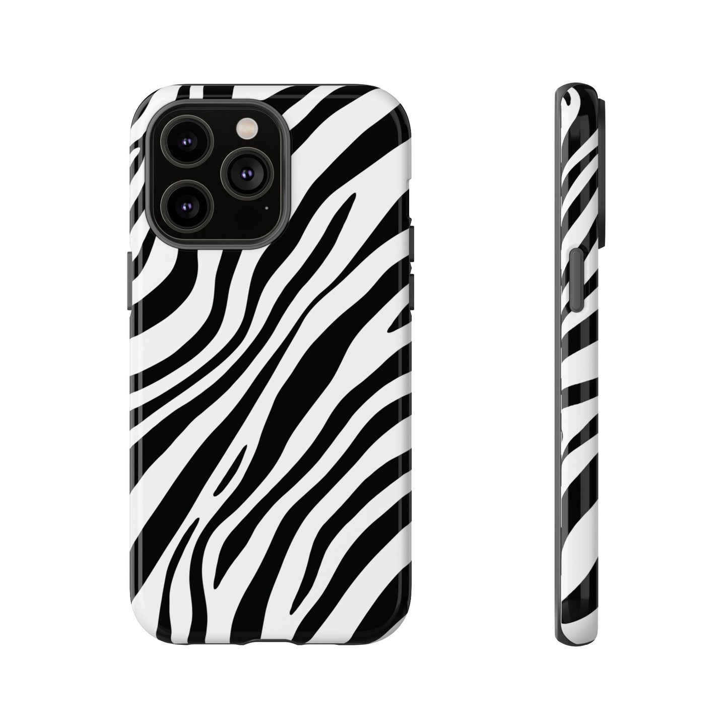 Modern Monochrome Zebra Print Phone Case