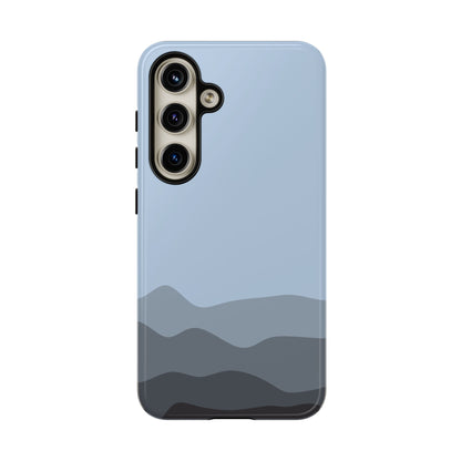 Blue Abstract Waves Protective Phone Case - Blue Phone Case - Samsung Galaxy S24 / Glossy