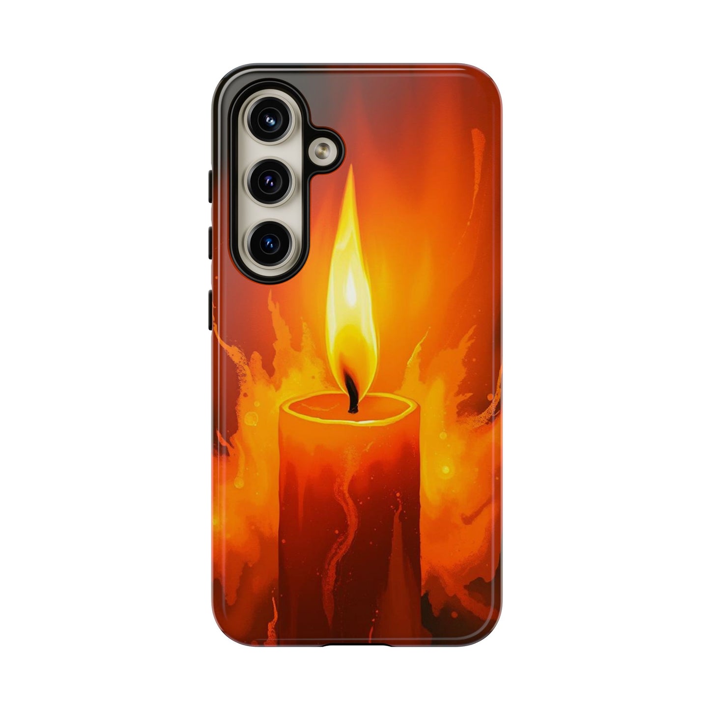 Samsung Galaxy S24 / Glossy Phone Case - Red Candle Phone Case