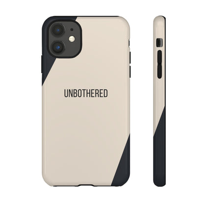 iPhone 11 / Glossy Phone Case - Sassy Statement Case ’Unbothered’ in Beige & Charcoal