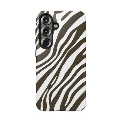 Modern Mocha Zebra Print Phone Case