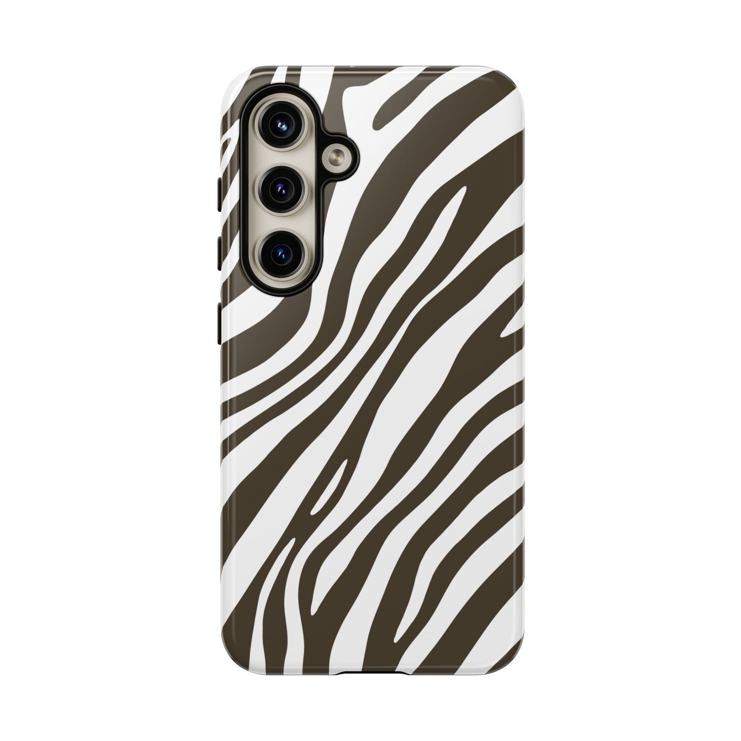 Modern Mocha Zebra Print Phone Case
