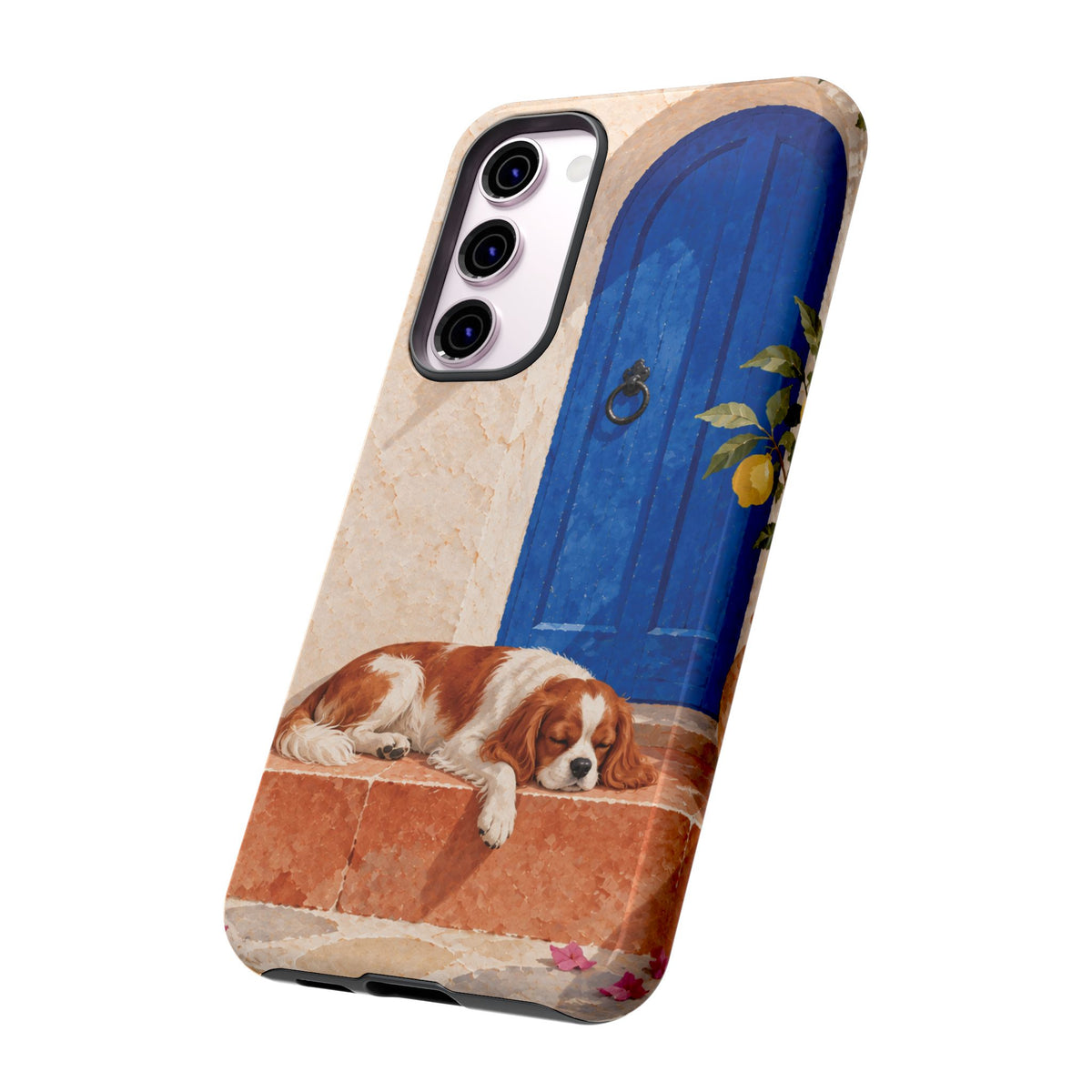 Cavalier King Charles Spaniel Blue Door Siesta Phone Case - Multicolor Phone Case
