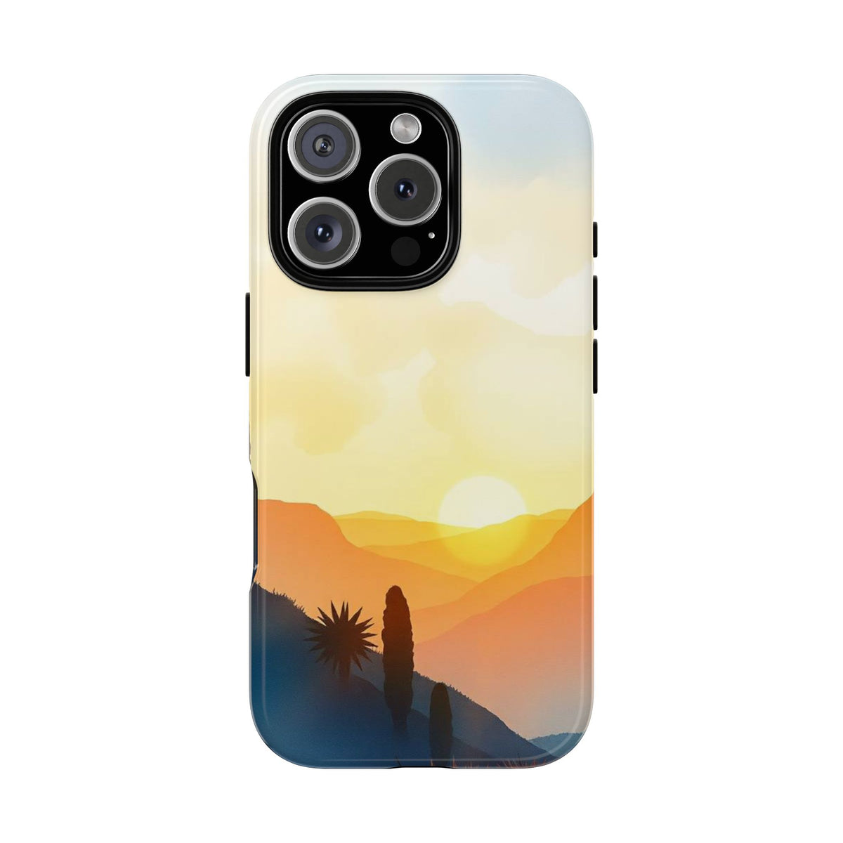 Watercolour Sunset Design Phone Case - Multicolor Phone Case - iPhone 16 Pro / Glossy