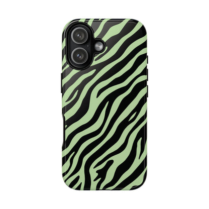 Stylish Mint Zebra Print Phone Case