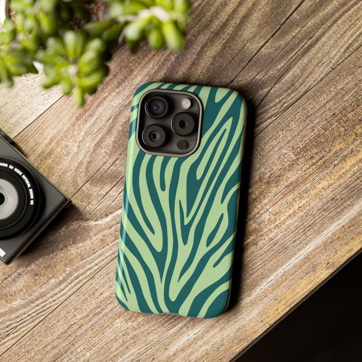 Boutique Sage Tiger Print Phone Case