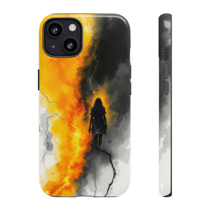 iPhone 13 / Glossy Phone Case - Watercolour Gothic Silhouette of a Woman Phone Case
