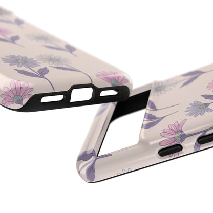 Pretty Pink & Purple Daisy Pattern Phone Case