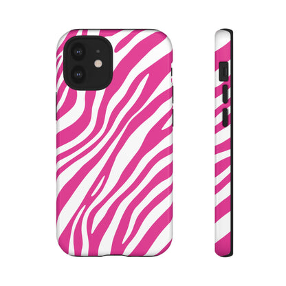 Modern Hot Pink Zebra Print Phone Case
