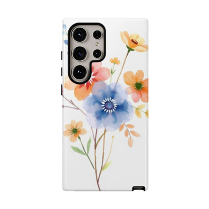 Samsung Galaxy S24 Ultra / Glossy Phone Case - Boho Chic Watercolour Bouquet Pattern Phone Case