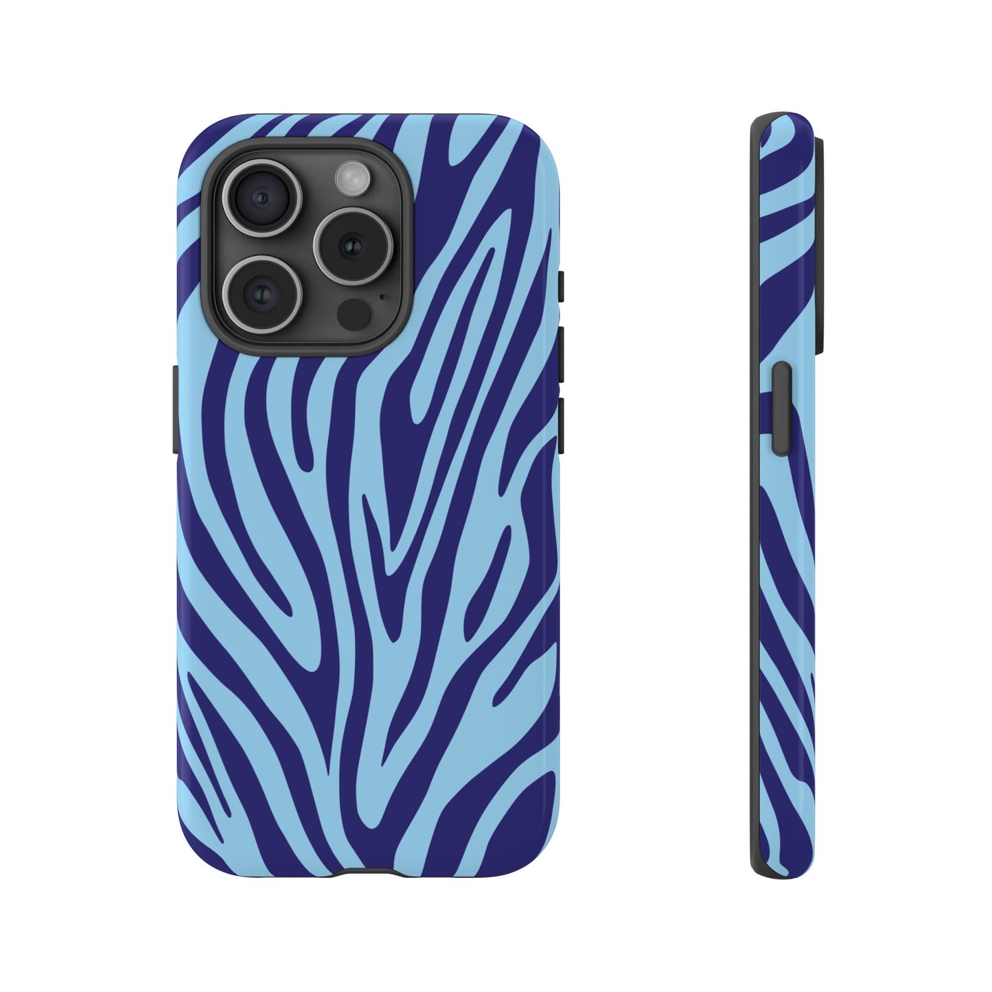 Boutique Sky Blue Tiger Print Phone Case