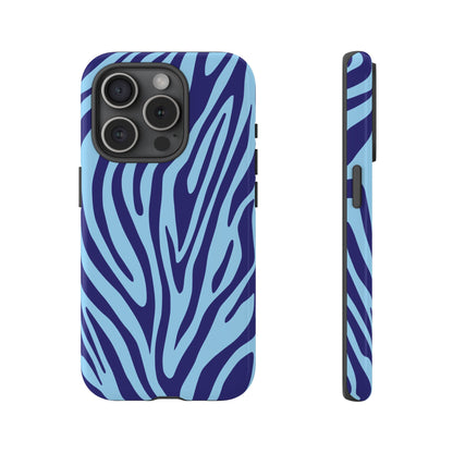 Boutique Sky Blue Tiger Print Phone Case