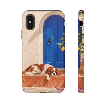 Cavalier King Charles Spaniel Blue Door Siesta Phone Case - Multicolor Phone Case - iPhone X / Glossy