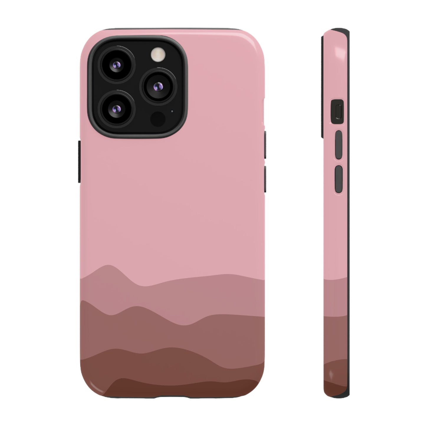 Pink Abstract Waves Protective Phone Case - Pink Phone Case - iPhone 13 Pro / Glossy
