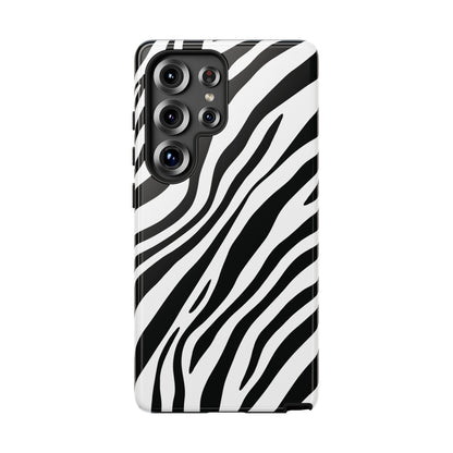 Modern Monochrome Zebra Print Phone Case