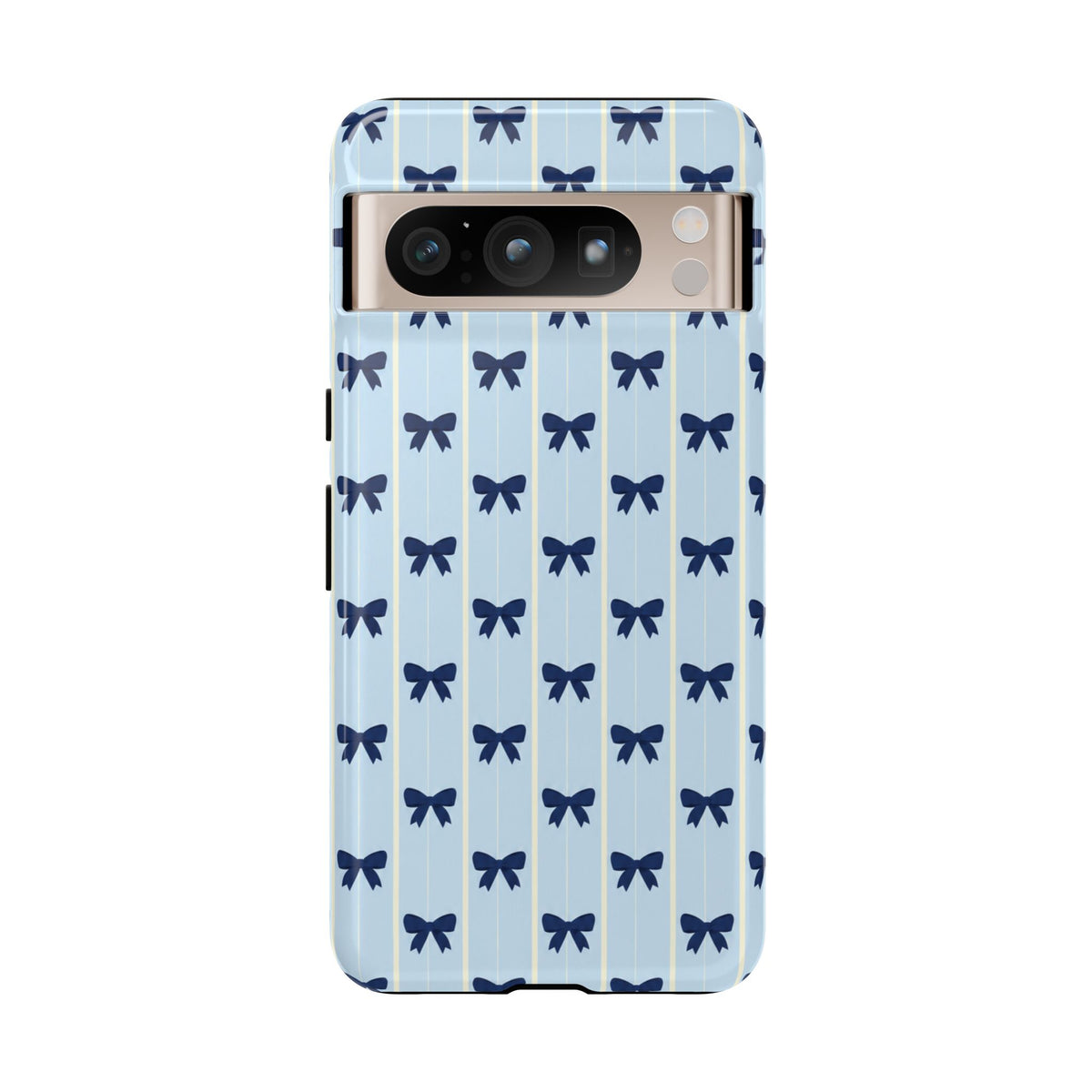Retro Navy Blue Bow Pattern Phone Case