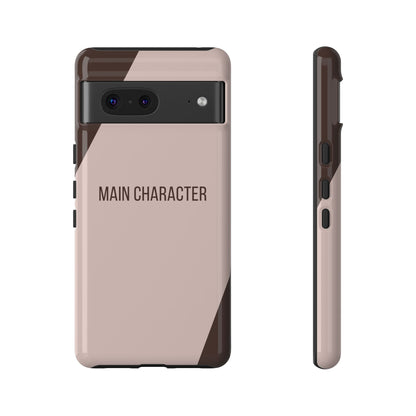 Google Pixel 7 / Glossy Phone Case - Sassy Statement Case ’Main Character’ in Pink & Brown