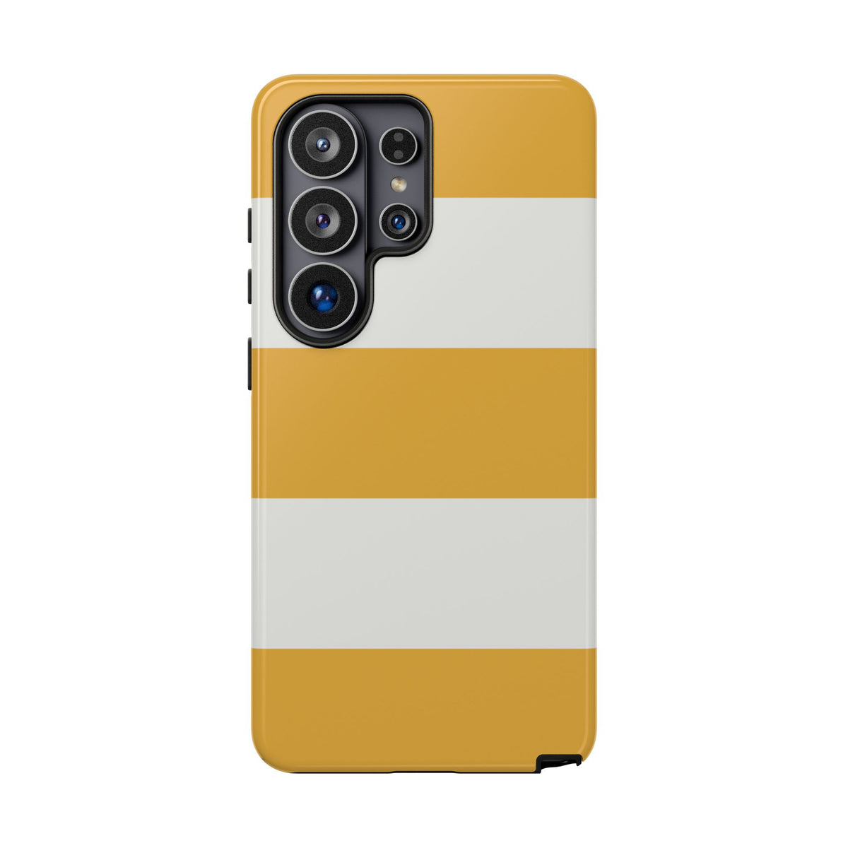 Yellow & White Horizontal Stripe Pattern Phone Case - Yellow Phone Case - Samsung Galaxy S26 Ultra / Glossy