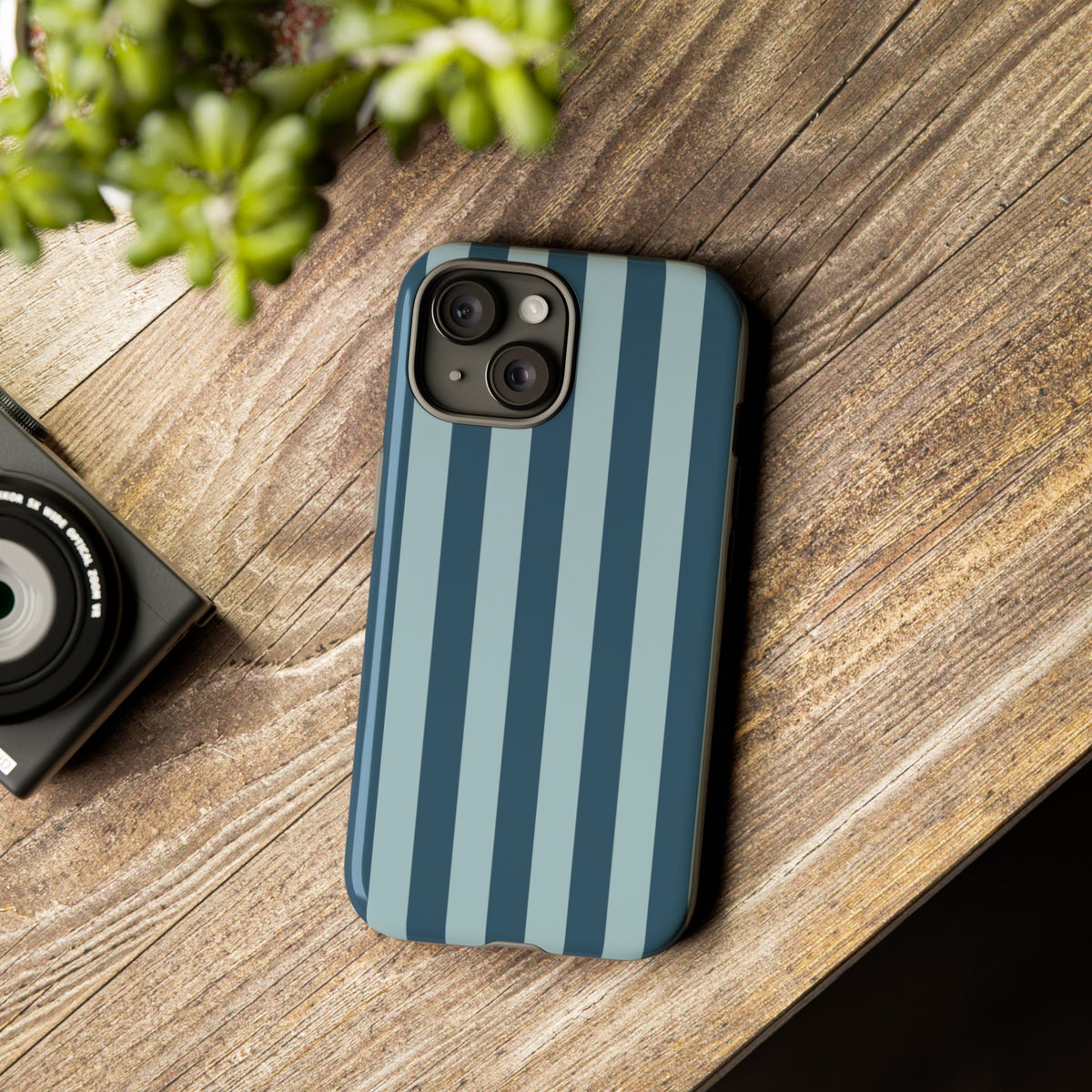 Blue Stripe Pattern Phone Case - Blue Phone Case