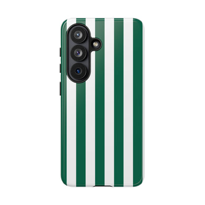 Simple Green & White Stripe Pattern Phone Case - Green Phone Case - Samsung Galaxy S26 / Glossy