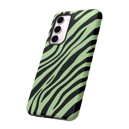 Modern Mint Zebra Print Phone Case