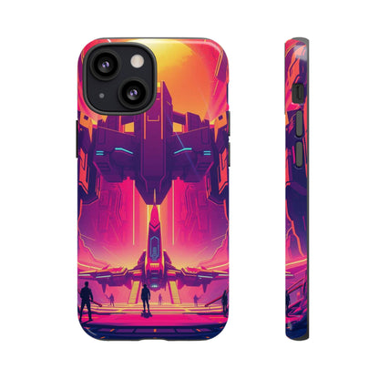 iPhone 13 Mini / Glossy Phone Case - Alien Landing Pad Design Phone Case