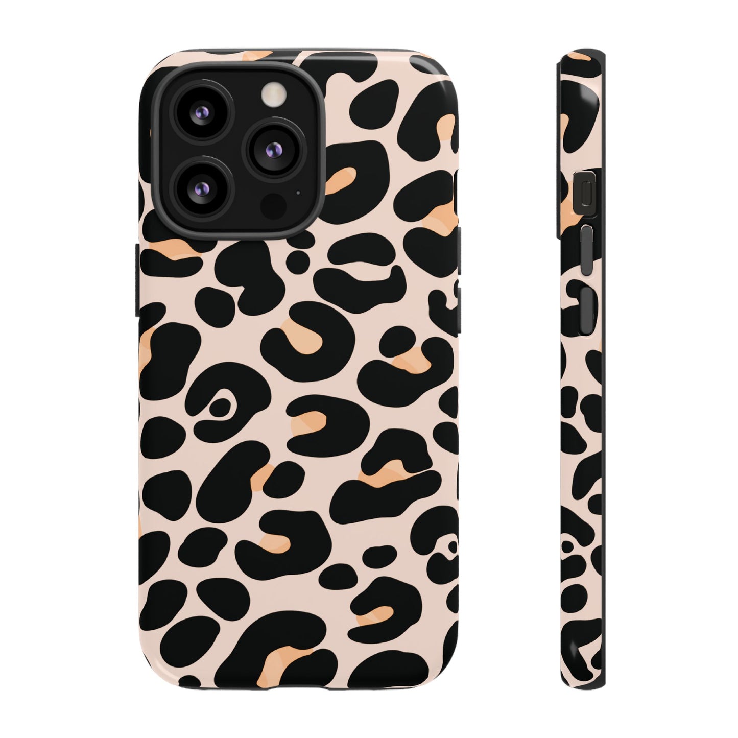 Elegant Peach Leopard Print Phone Case