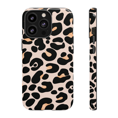 Elegant Peach Leopard Print Phone Case