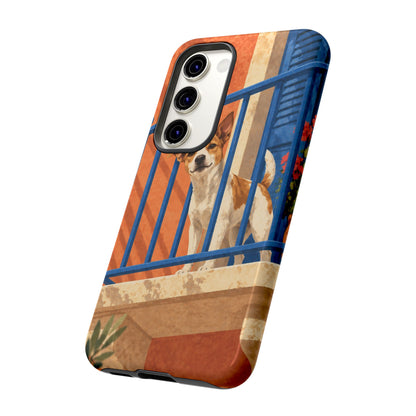 Jack Russell Terrier Balcony Busybody Phone Case - Multicolor Phone Case