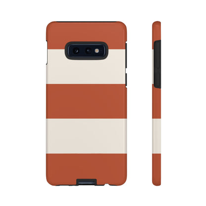 Phone Case - Terracotta Horizontal Stripe Pattern Phone Case