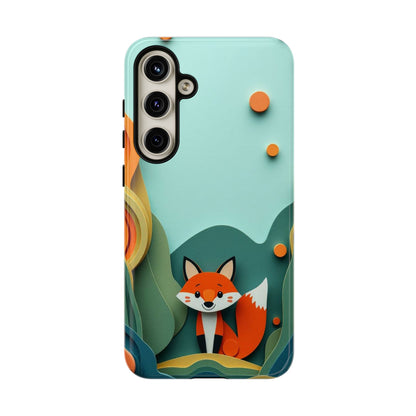 Samsung Galaxy S24 Plus / Glossy Phone Case - Papier-mâché Fox Design Phone Case