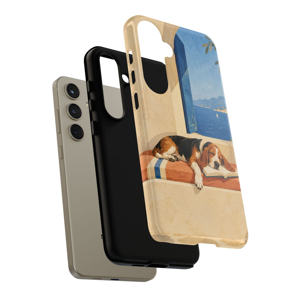 Basset Hound Unfinished Chapter Phone Case - Multicolor Phone Case