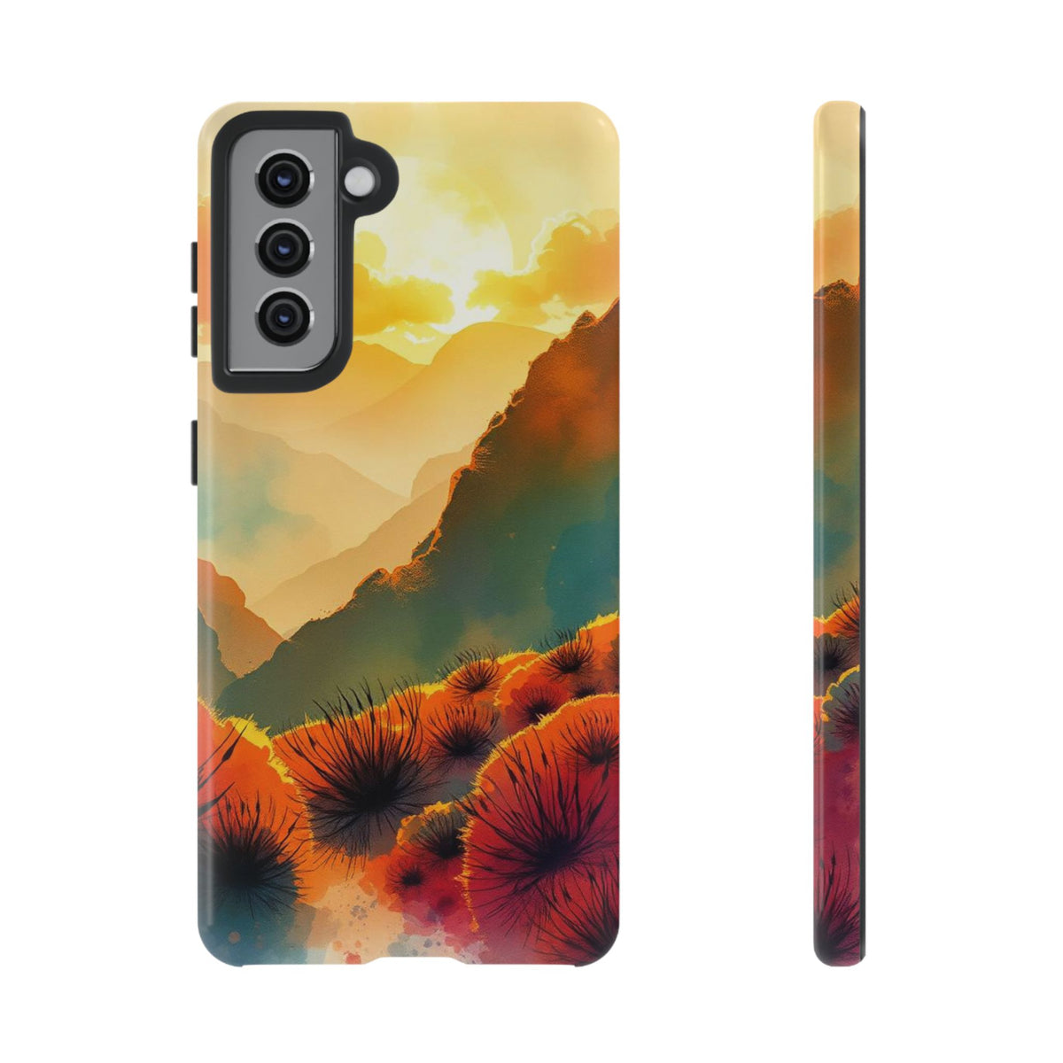 Ideallic Watercolour Sunset Design Phone Case - Multicolor Phone Case - Samsung Galaxy S21 / Glossy