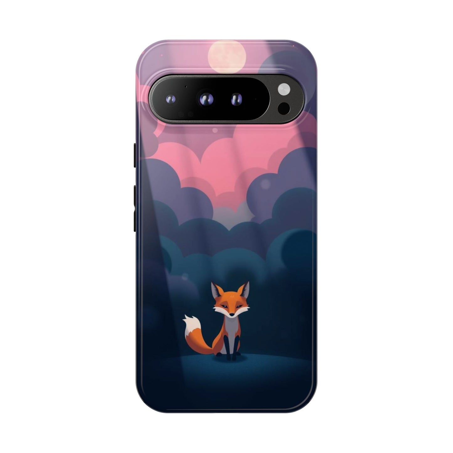 Google Pixel 9 Pro XL / Glossy Phone Case - Moody Pop Art Fox Design Phone Case