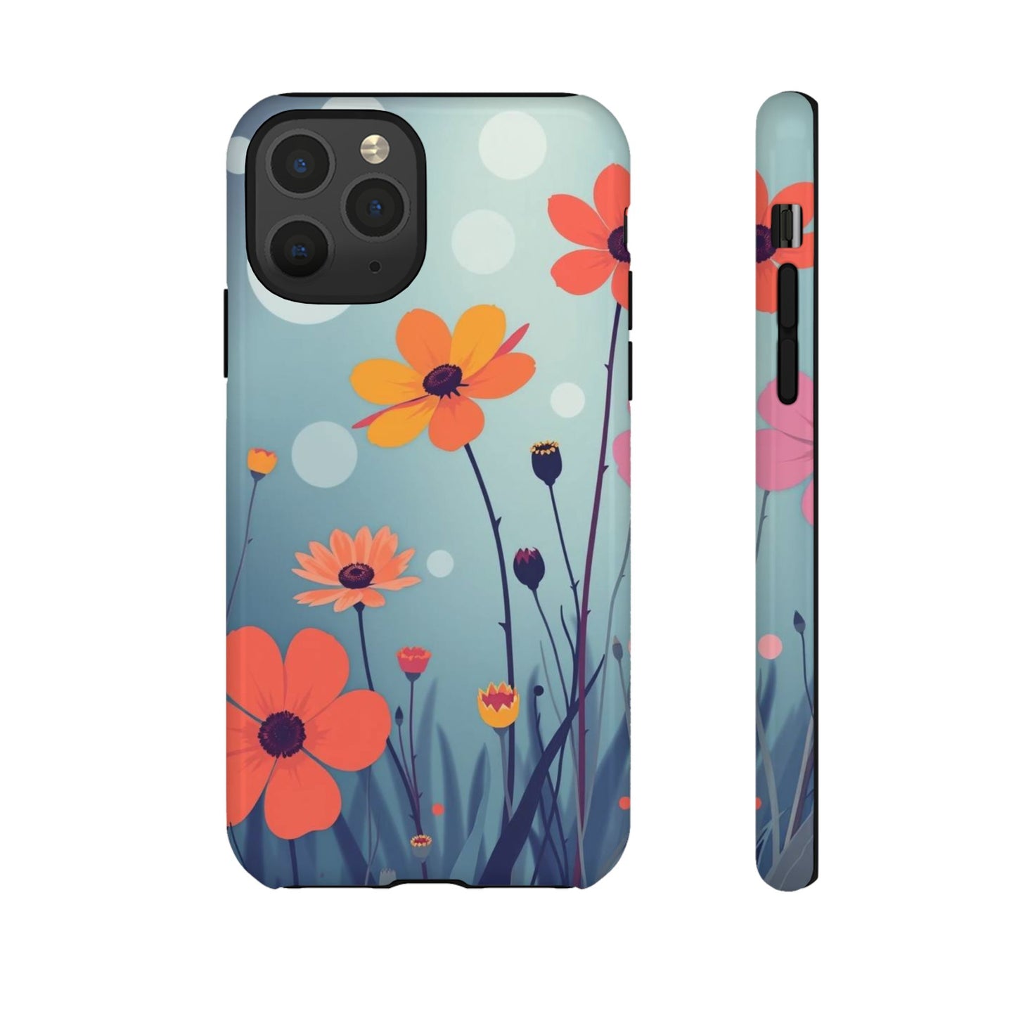 iPhone 11 Pro / Glossy Phone Case - Vibrant Wildflowers Design Phone Case