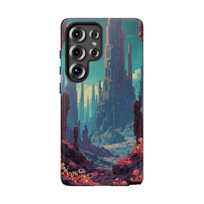 Alien Monolith Valley Sci-fi Phone Case - Pink Phone Case - Samsung Galaxy S25 Ultra / Glossy