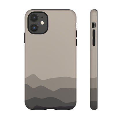 Beige Abstract Waves Protective Phone Case - Beige Phone Case - iPhone 11 / Glossy