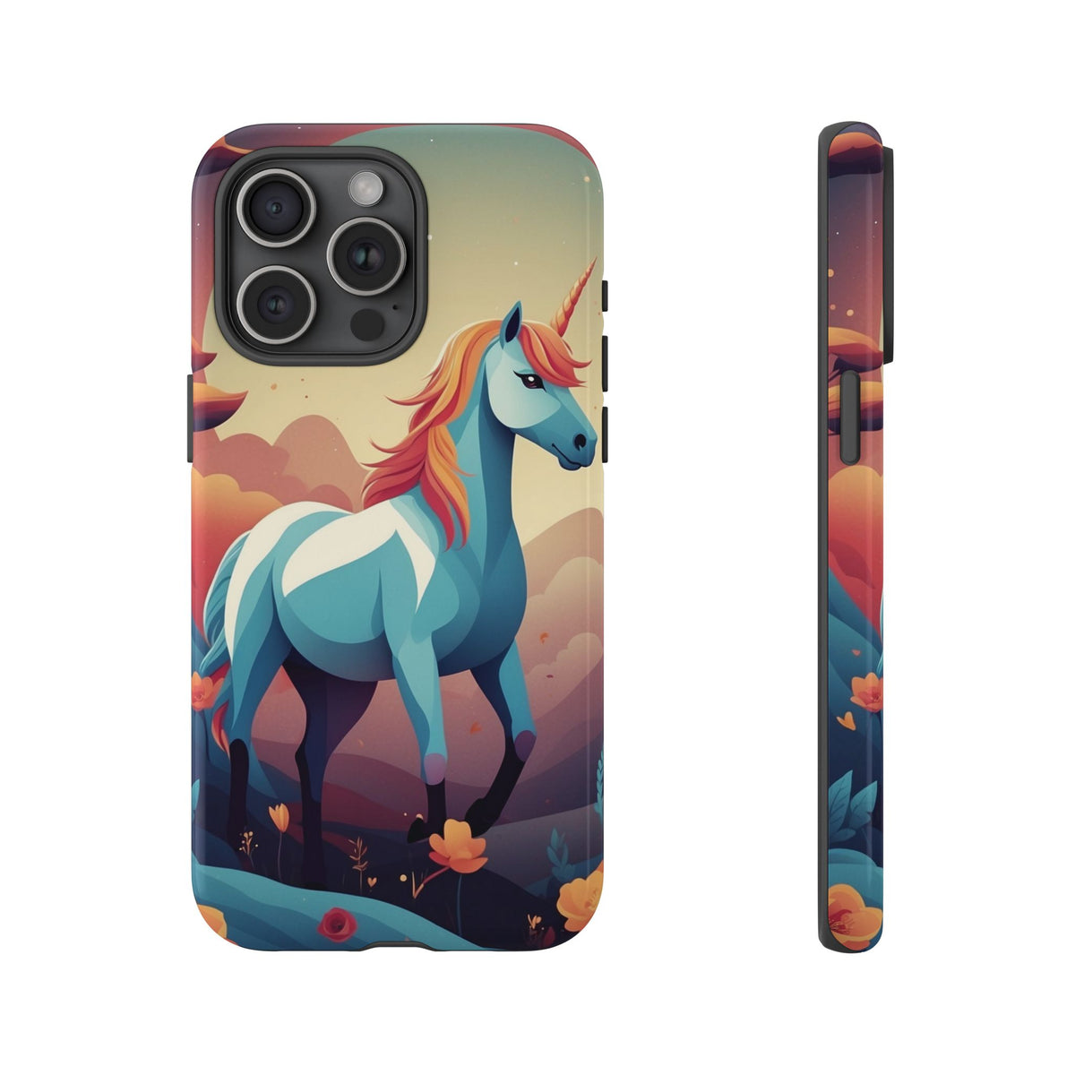 Stylised Unicorn Design Phone Case - Multicolor Phone Case - iPhone 15 Pro Max / Glossy
