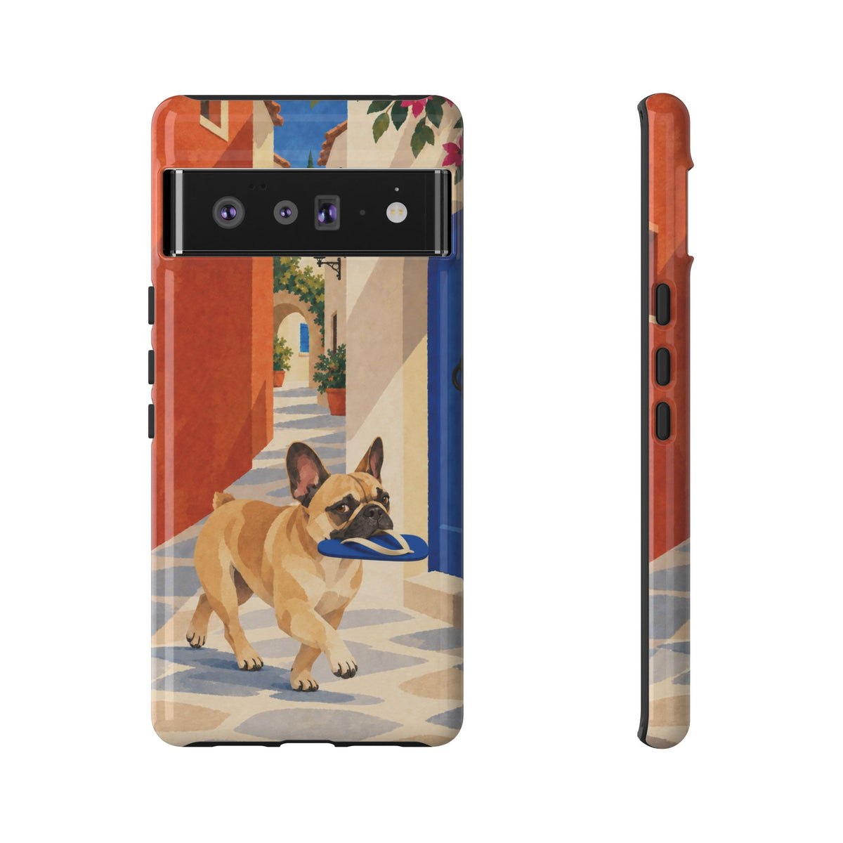 French Bulldog Quiet Lane Phone Case - Multicolor Phone Case - Google Pixel 6 Pro / Glossy