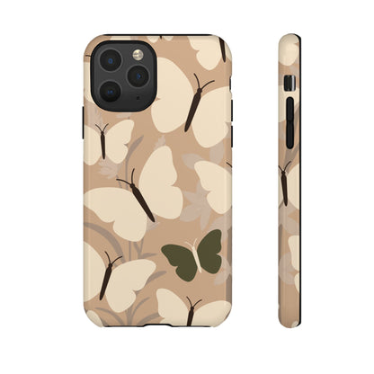 Minimalist Beige Butterfly Pattern Phone Case - Beige Phone Case - iPhone 11 Pro / Glossy