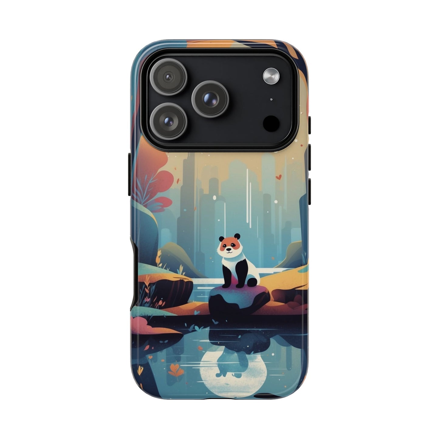iPhone 17 Pro / Glossy Phone Case - Stylised Panda Design Phone Case