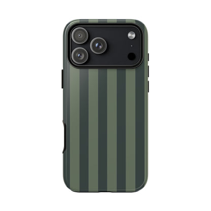 Dark Green Stripe Pattern Phone Case - Green Phone Case - iPhone 17 Pro Max / Glossy