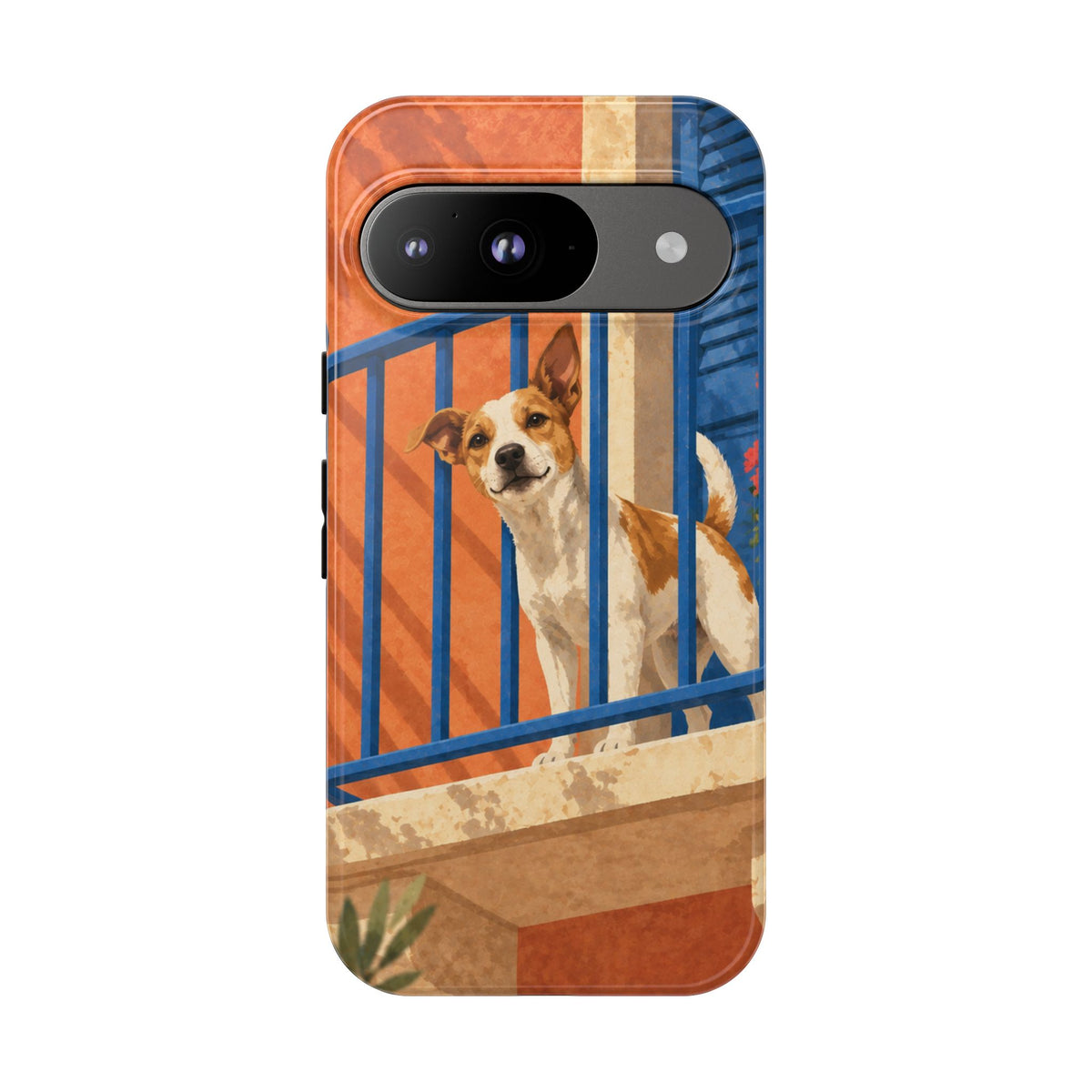 Jack Russell Terrier Balcony Busybody Phone Case - Multicolor Phone Case - Google Pixel 9 / Glossy