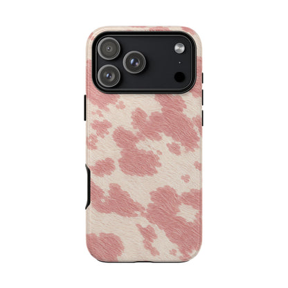 Pretty Blush Cow Print Phone Case - Pink Phone Case - iPhone 18 Pro Max / Glossy