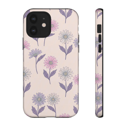 Pretty Pink & Purple Daisy Pattern Phone Case