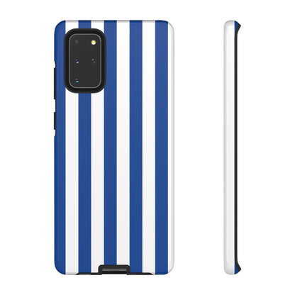 Samsung Galaxy S20+ / Glossy Phone Case - Simple Blue & White Stripe Pattern Phone Case