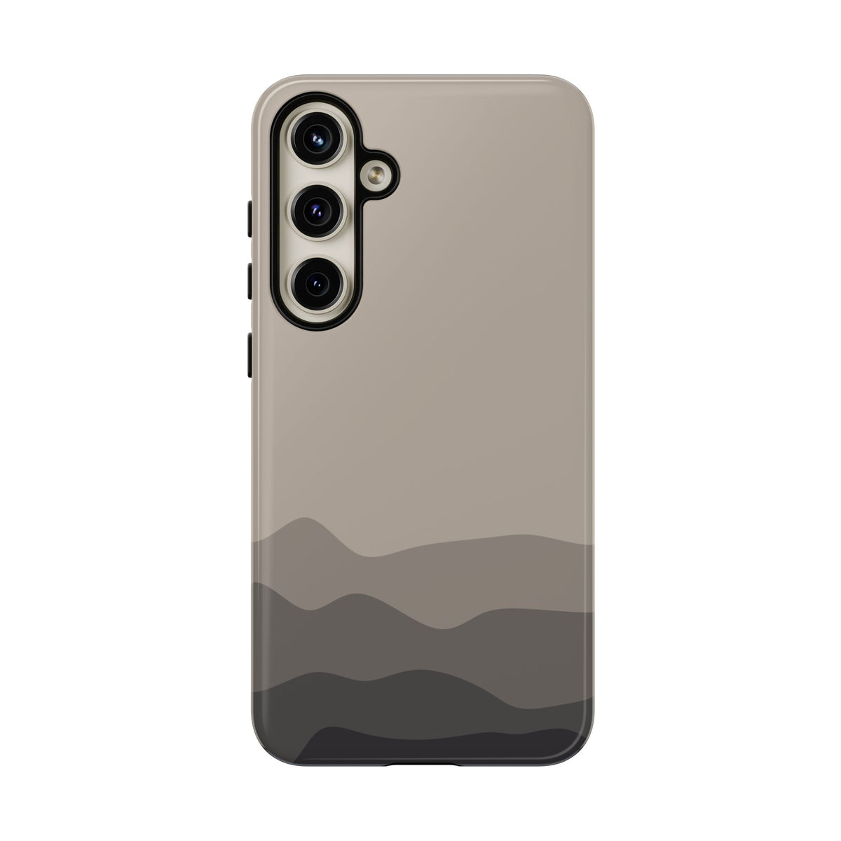 Beige Abstract Waves Protective Phone Case - Beige Phone Case - Samsung Galaxy S24 Plus / Glossy